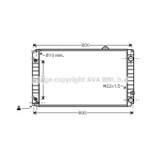AIA2252 AVA Радиатор, охлаждение двигателя