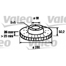 186789 VALEO Тормозной диск