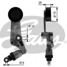 T38286 GATES Натяжной ролик, поликлиновой  ремень