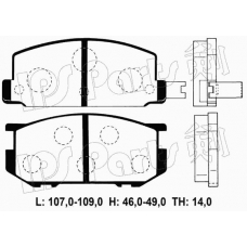 IBD-1701 IPS Parts Комплект тормозных колодок, дисковый тормоз
