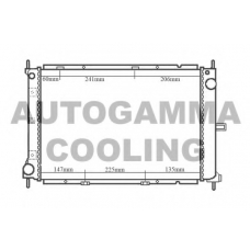 105263 AUTOGAMMA Радиатор, охлаждение двигателя