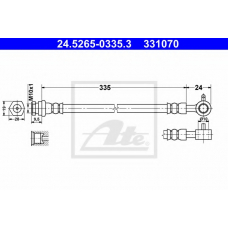 24.5265-0335.3 ATE Тормозной шланг