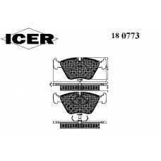 180773 ICER Комплект тормозных колодок, дисковый тормоз