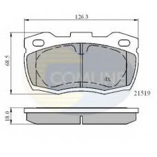 CBP01052 COMLINE Комплект тормозных колодок, дисковый тормоз