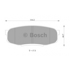 0 986 AB2 276 BOSCH Комплект тормозных колодок, дисковый тормоз