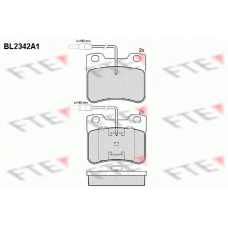 BL2342A1 FTE Комплект тормозных колодок, дисковый тормоз