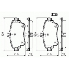 0 986 494 663 BOSCH Комплект тормозных колодок, дисковый тормоз