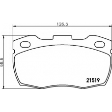 8DB 355 012-871 HELLA Комплект тормозных колодок, дисковый тормоз