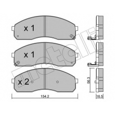 22-0374-0 METELLI Комплект тормозных колодок, дисковый тормоз