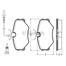 0 986 TB2 714 BOSCH Комплект тормозных колодок, дисковый тормоз