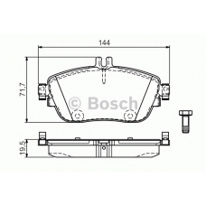 0 986 TB3 170 BOSCH Комплект тормозных колодок, дисковый тормоз