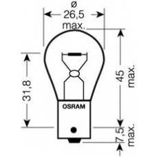 7511 OSRAM Лампа накаливания, фонарь указателя поворота; ламп
