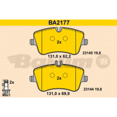 BA2177 BARUM Комплект тормозных колодок, дисковый тормоз