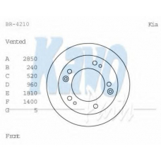 BR-4210 KAVO PARTS Тормозной диск