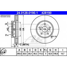 24.0128-0190.1 ATE Тормозной диск