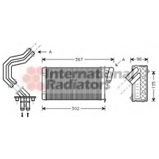 43006229 VAN WEZEL Теплообменник, отопление салона