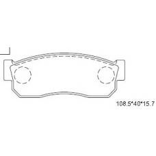 KD3771 ASIMCO Комплект тормозных колодок, дисковый тормоз