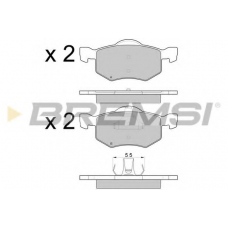 BP3058 BREMSI Комплект тормозных колодок, дисковый тормоз