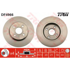 DF4966 TRW Тормозной диск