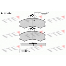 BL1138B4 FTE Комплект тормозных колодок, дисковый тормоз