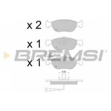 BP2666 BREMSI Комплект тормозных колодок, дисковый тормоз