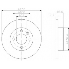 8DD 355 105-871 HELLA Тормозной диск