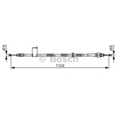 1 987 482 364 BOSCH Трос, стояночная тормозная система