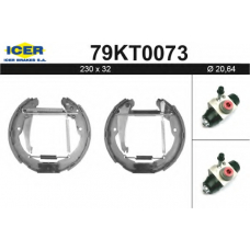 79KT0073 ICER Комплект тормозных колодок