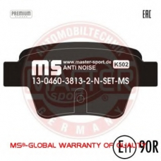 13046038132N-SET-MS MASTER-SPORT Комплект тормозных колодок, дисковый тормоз