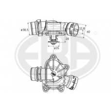 350178 ERA Термостат, охлаждающая жидкость