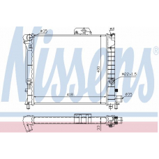 64039 NISSENS Радиатор, охлаждение двигателя