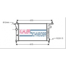 0616001 KUHLER SCHNEIDER Радиатор, охлаждение двигател