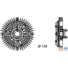 8MV 376 732-021 HELLA Сцепление, вентилятор радиатора