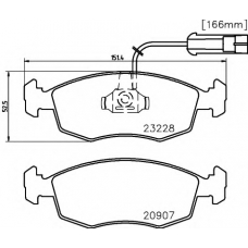 8DB 355 008-521 HELLA Комплект тормозных колодок, дисковый тормоз