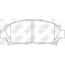 PN1362 NiBK Комплект тормозных колодок, дисковый тормоз