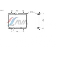 PE2246 AVA Радиатор, охлаждение двигателя