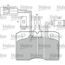 551032 VALEO Комплект тормозных колодок, дисковый тормоз