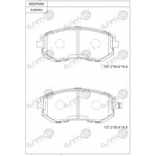 KD3704W ASIMCO Комплект тормозных колодок, дисковый тормоз