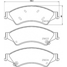 8DB 355 020-781 HELLA Комплект тормозных колодок, дисковый тормоз