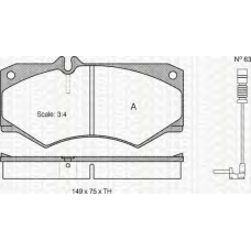 8110 23774 TRIDON Brake pads - front