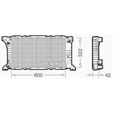 DRM10091 DENSO Радиатор, охлаждение двигателя