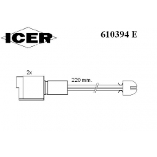 610394 E ICER Сигнализатор, износ тормозных колодок