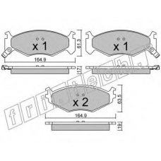 298.0 fri.tech. Комплект тормозных колодок, дисковый тормоз