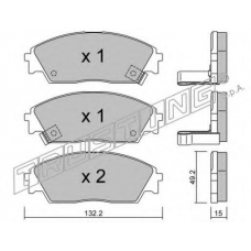 245.1 TRUSTING Комплект тормозных колодок, дисковый тормоз