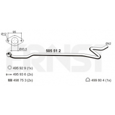 505505 ERNST Труба выхлопного газа