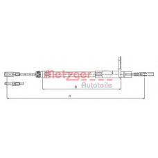 10.9431 METZGER Трос, стояночная тормозная система