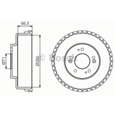 0 986 477 228 BOSCH Тормозной барабан