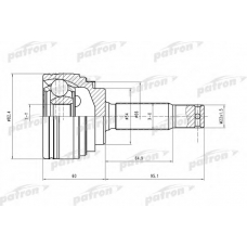 PCV2023 PATRON Шарнирный комплект, приводной вал