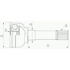 CVJ5631.10 OPEN PARTS Шарнирный комплект, приводной вал