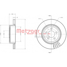 6110345 METZGER Тормозной диск